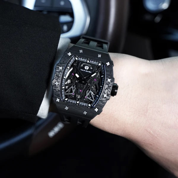 Tsar Bomba Carbon Fiber Automatic Hollow Watch
