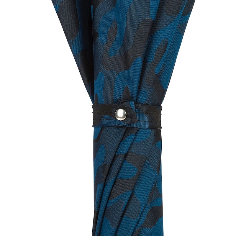 PASOTTI Navy Blue Camouflage Umbrella with Bamboo Handle