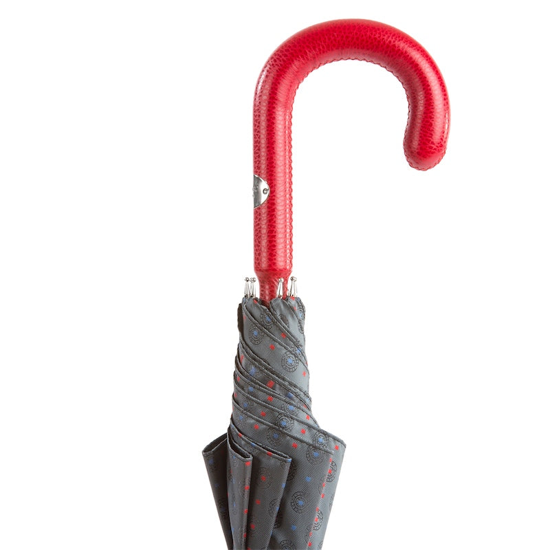 PASOTTI Gentlemen Umbrella with Red Leather Handle