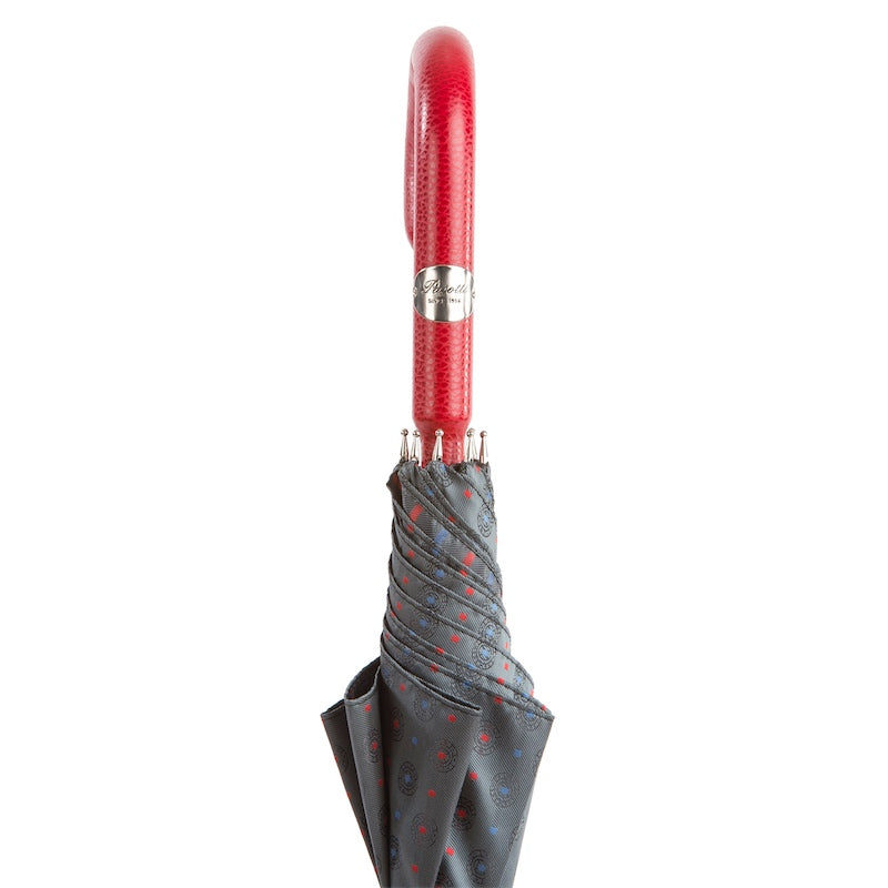 PASOTTI Gentlemen Umbrella with Red Leather Handle