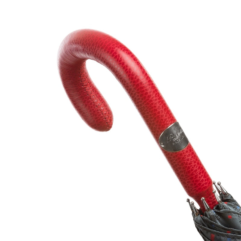 PASOTTI Gentlemen Umbrella with Red Leather Handle