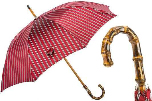 PASOTTI Classic Striped Umbrella, Bamboo Handle