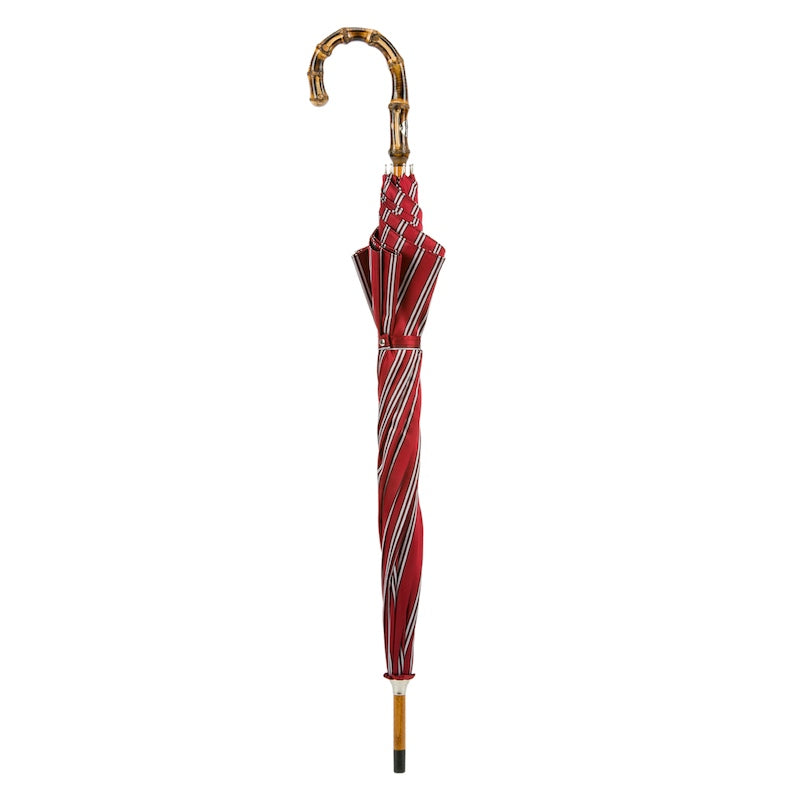 PASOTTI Classic Striped Umbrella, Bamboo Handle