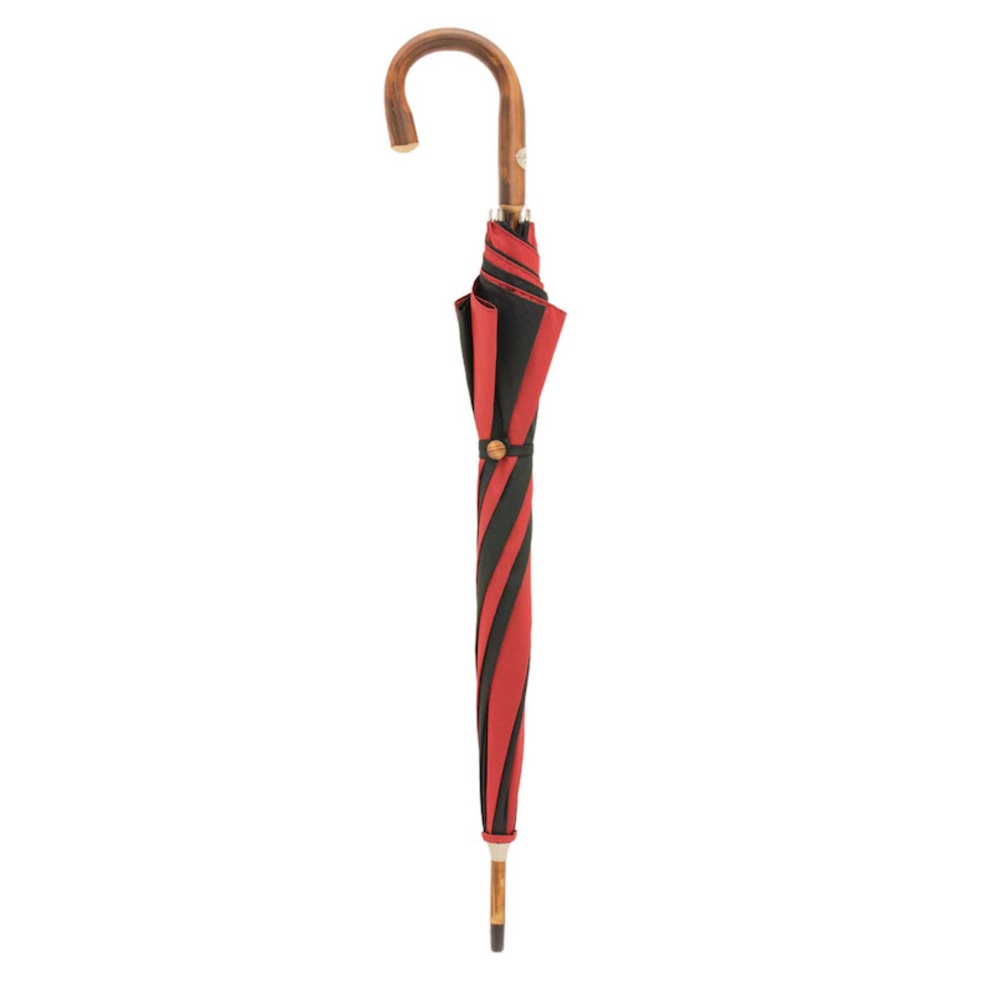 PASOTTI Solid Chestnut Red & Black Umbrella
