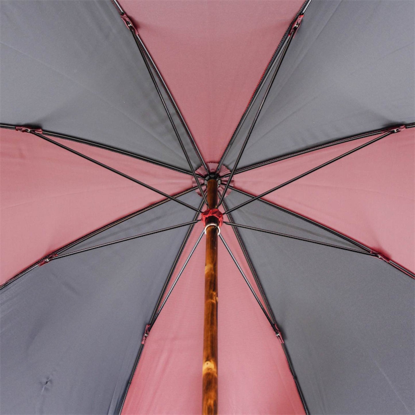 PASOTTI Solid Chestnut Red & Black Umbrella