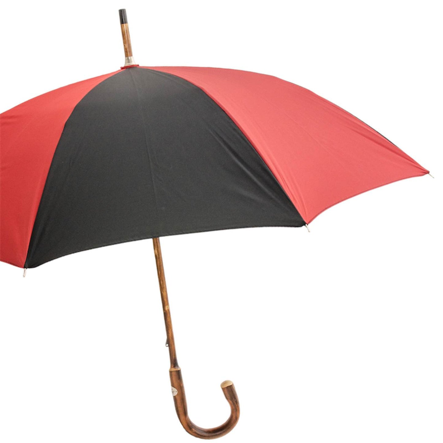 PASOTTI Solid Chestnut Red & Black Umbrella