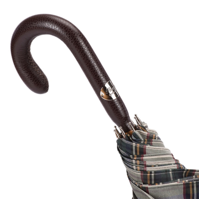 PASOTTI Brown Tartan Umbrella