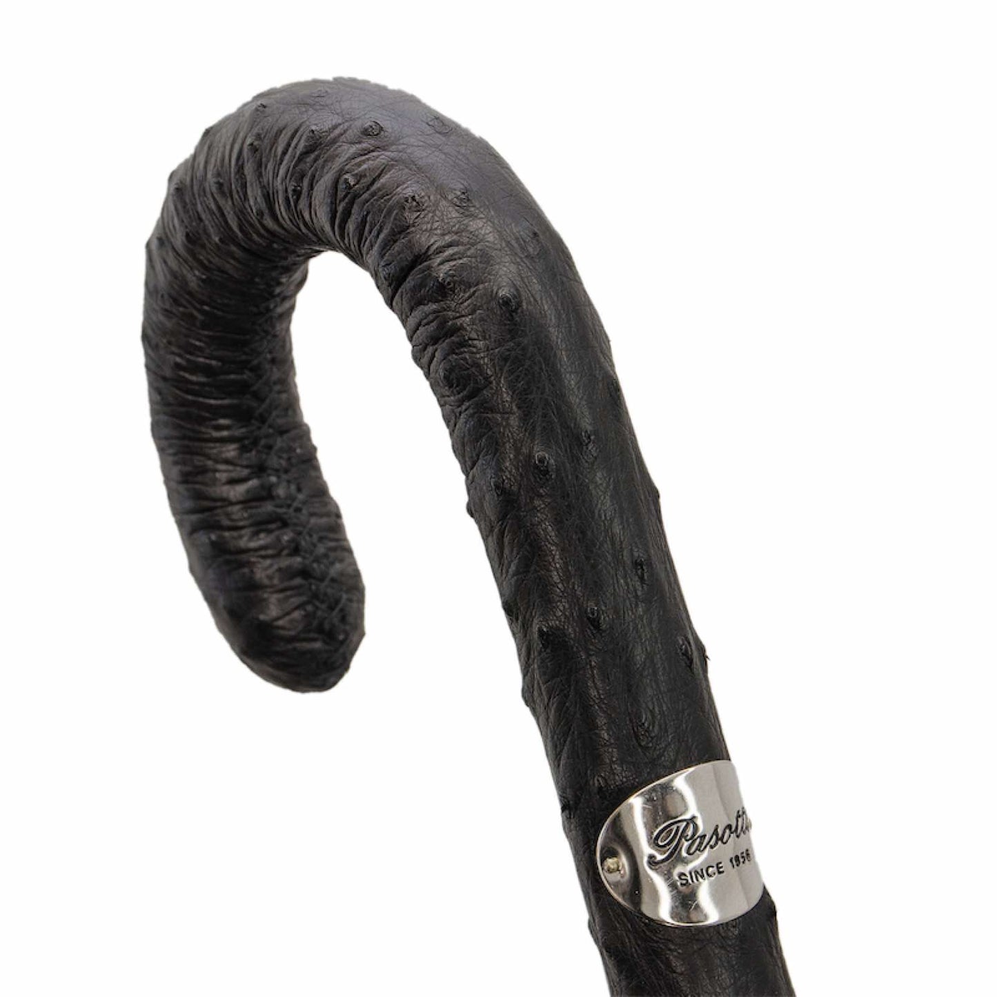 PASOTTI Umbrella Punto Bianco, Ostrich Leather Handle