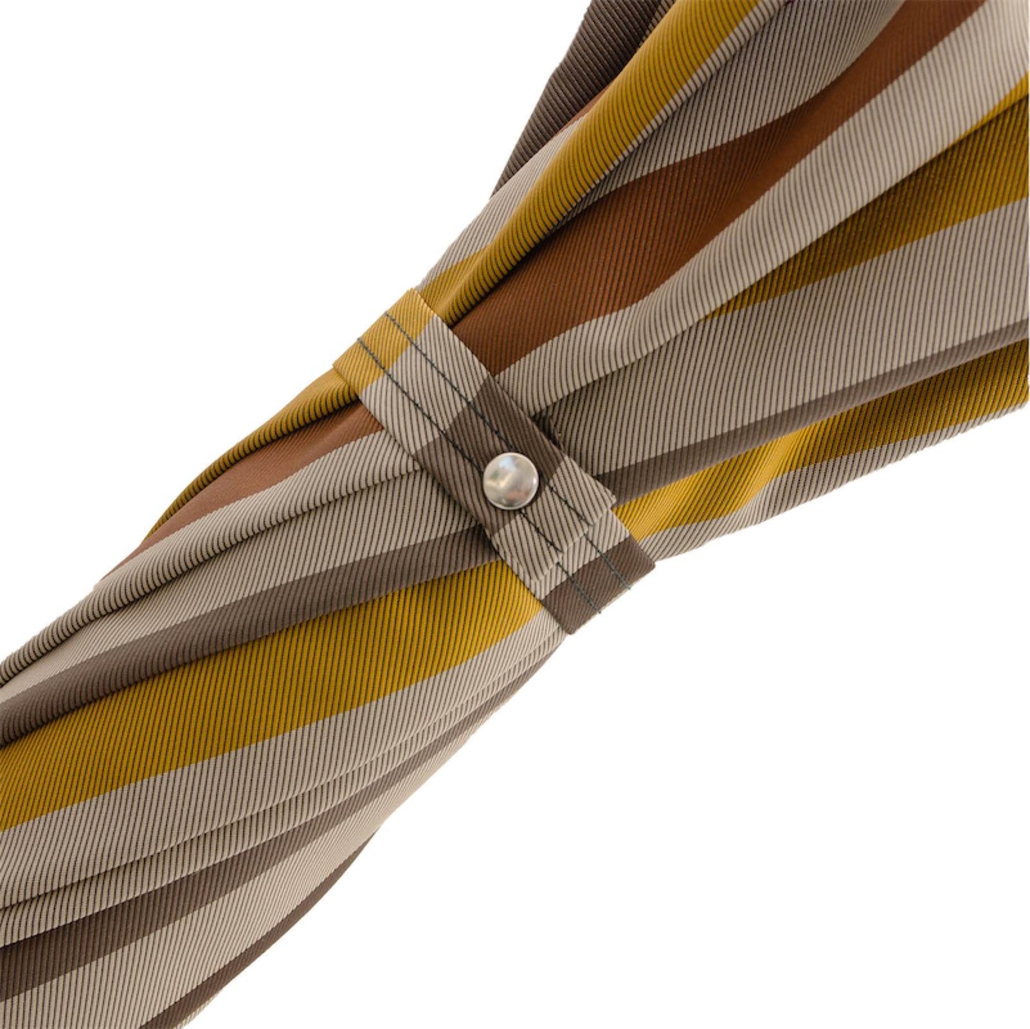 PASOTTI Striped Umbrella with Ostrich Leather Handle