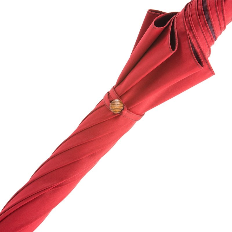 PASOTTI Gent Umbrella with Braided Leather Handle