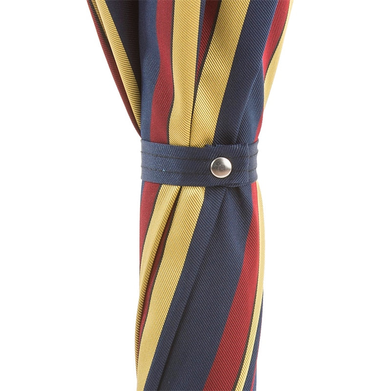PASOTTI Large Striped Umbrella, Chestnut Handle