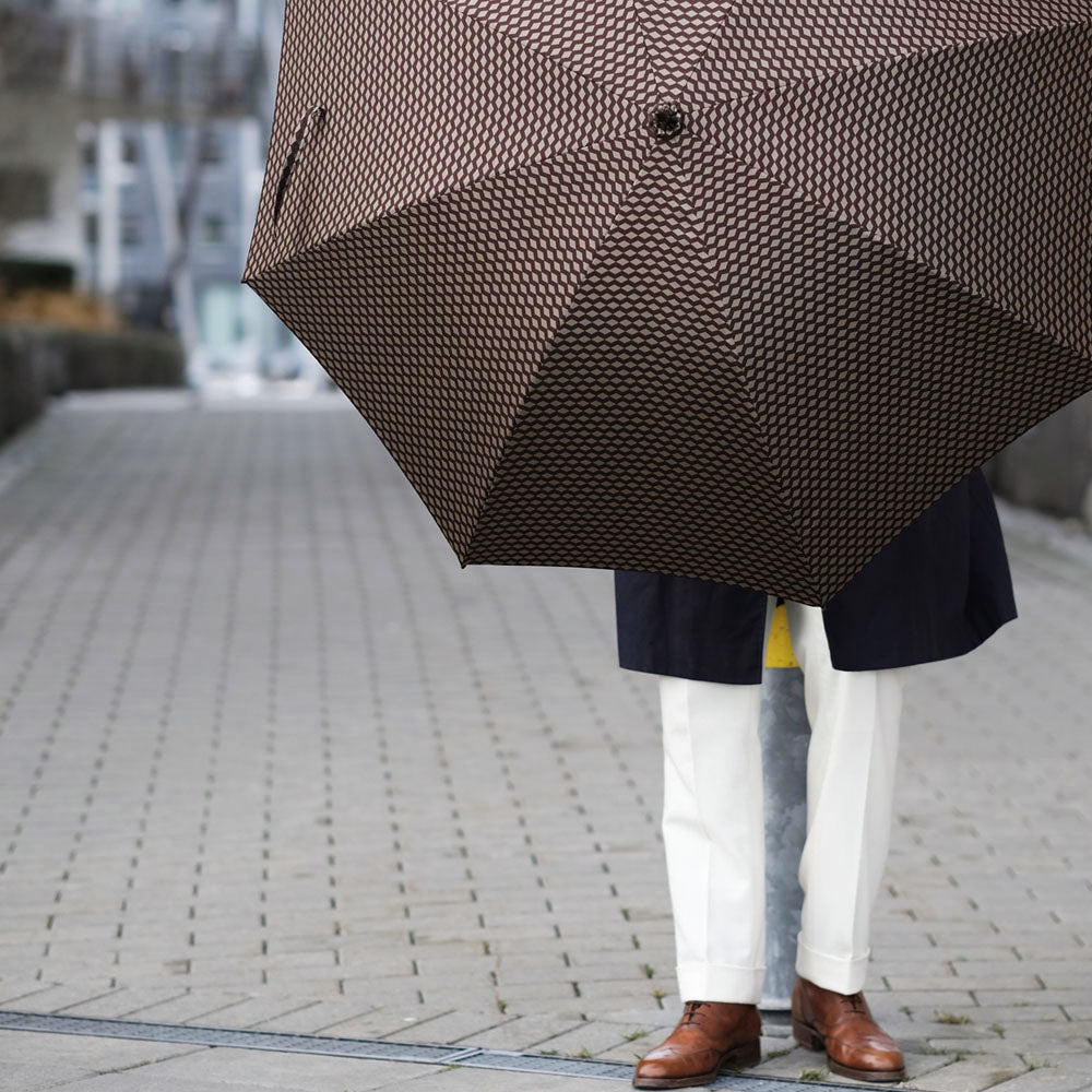 PASOTTI Jacquard Umbrella with Geometric Design