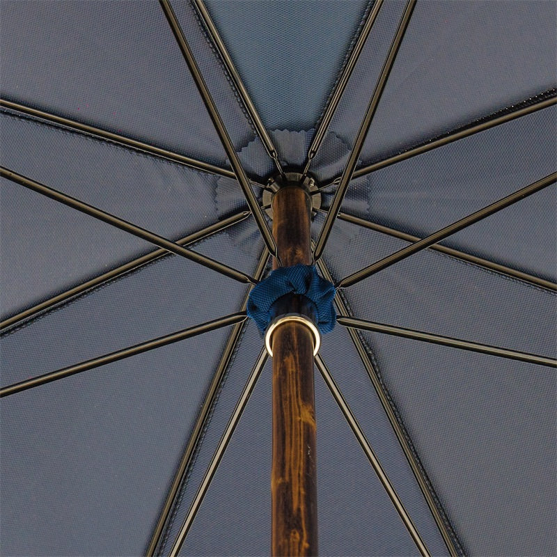 PASOTTI Navy Umbrella with Gorse Wood Handle