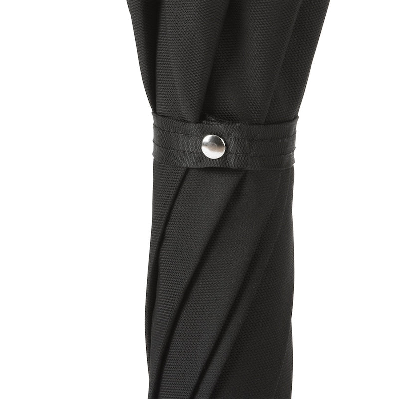 PASOTTI Oxford Black Umbrella with Bamboo Handle