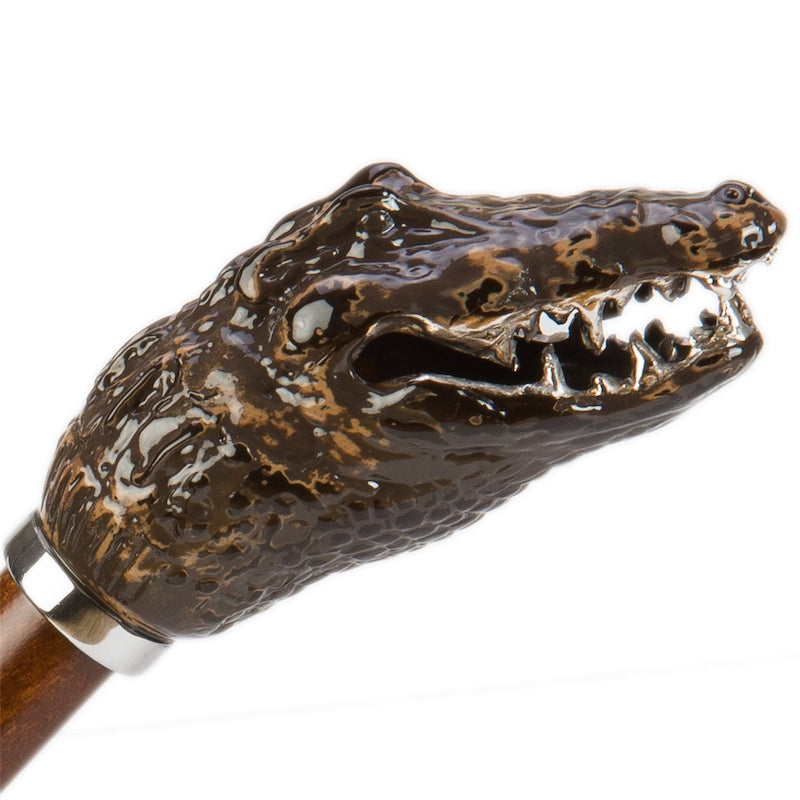 PASOTTI Camouflage Umbrella with Crocodile Handle