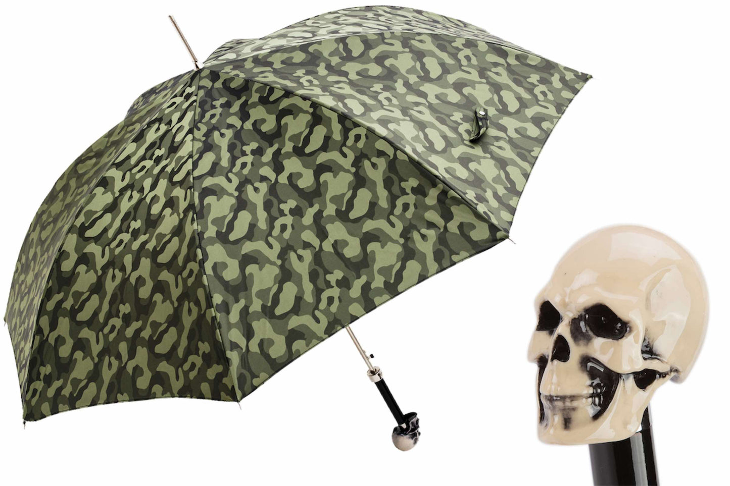 PASOTTI Camouflage Umbrella, Skull Handle