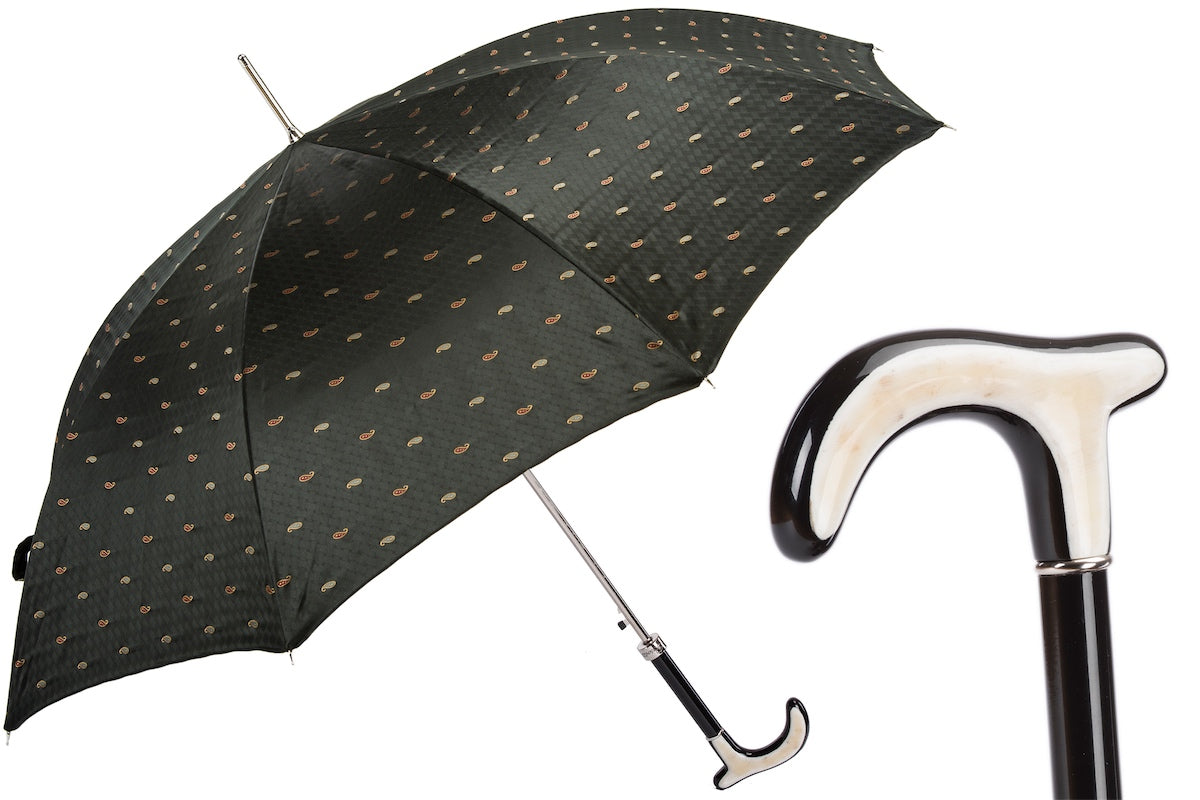 PASOTTI Paisley Umbrella with Horn Handle