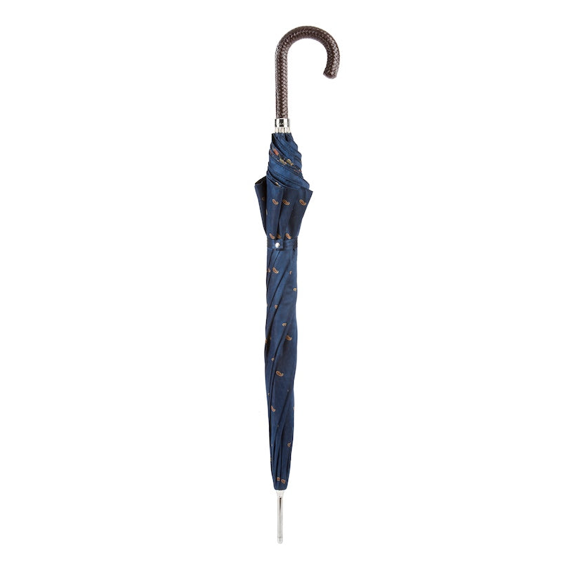 PASOTTI Classic Umbrella with Braided Leather Handle