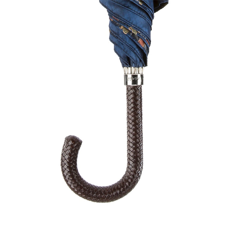 PASOTTI Classic Umbrella with Braided Leather Handle
