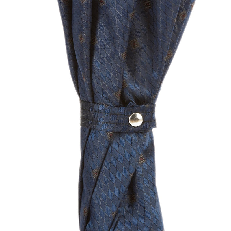 PASOTTI Gents Umbrella with Navy Leather Handle