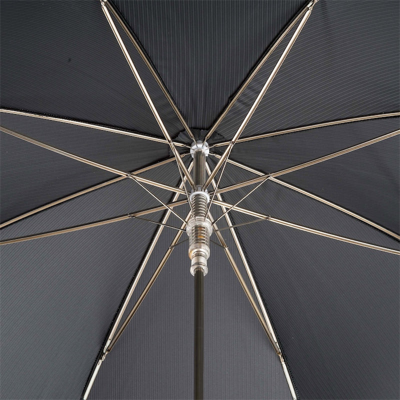 PASOTTI Black Mens Umbrella with Luxury Red Gem Handle