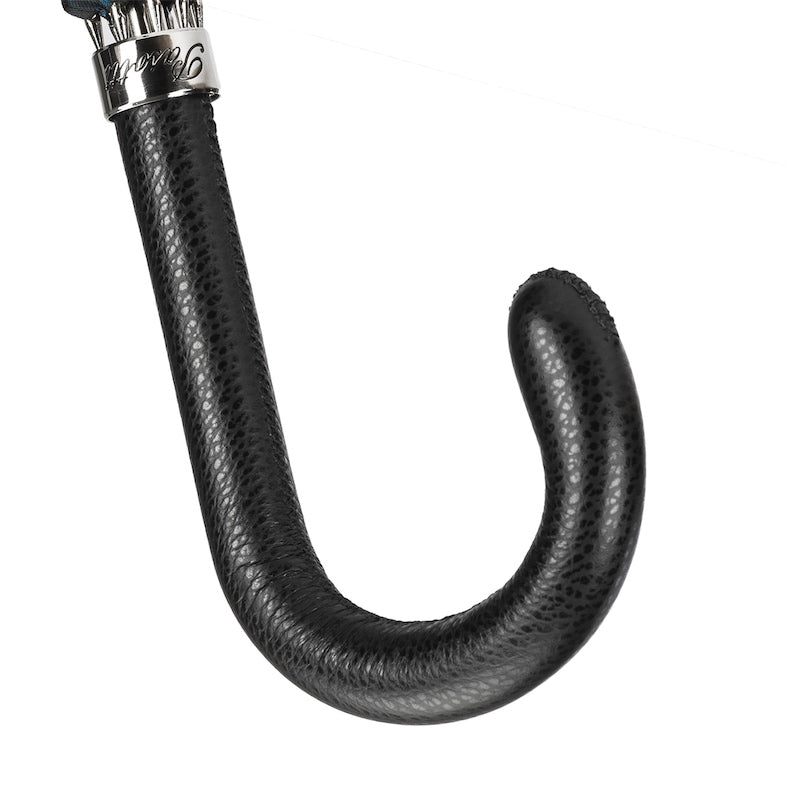 PASOTTI Elegant Grey Umbrella, Leather Handle