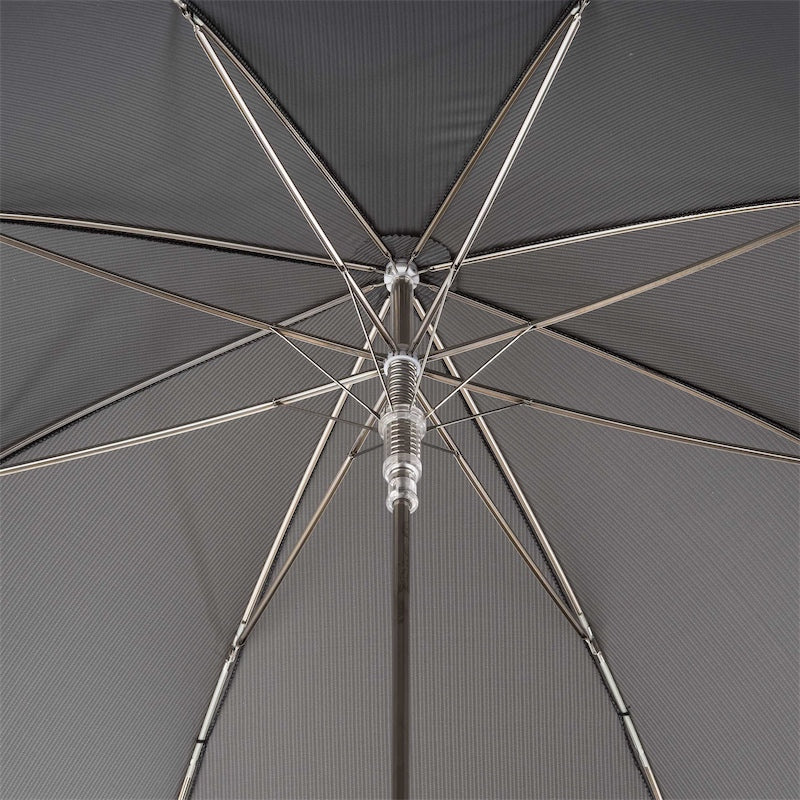 PASOTTI Elegant Grey Umbrella, Leather Handle