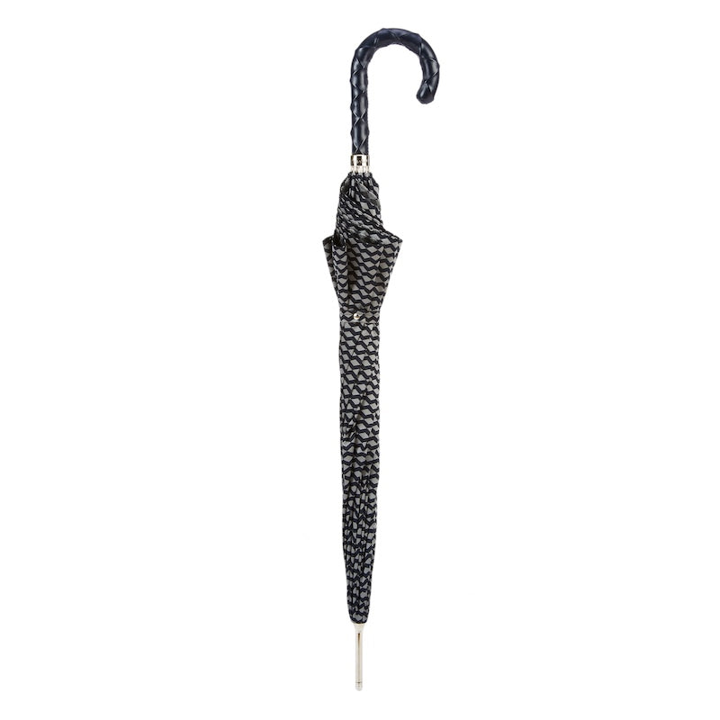 PASOTTI Umbrella with Twisted Leather Handle