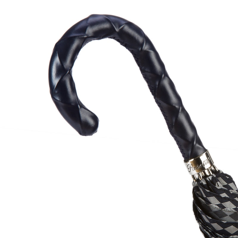 PASOTTI Umbrella with Twisted Leather Handle