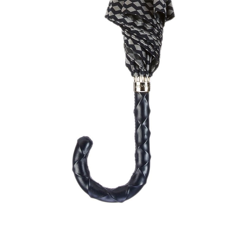 PASOTTI Umbrella with Twisted Leather Handle