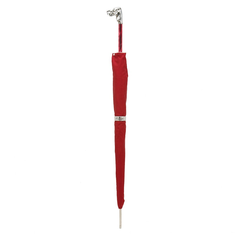PASOTTI Red Umbrella with Silver Hound