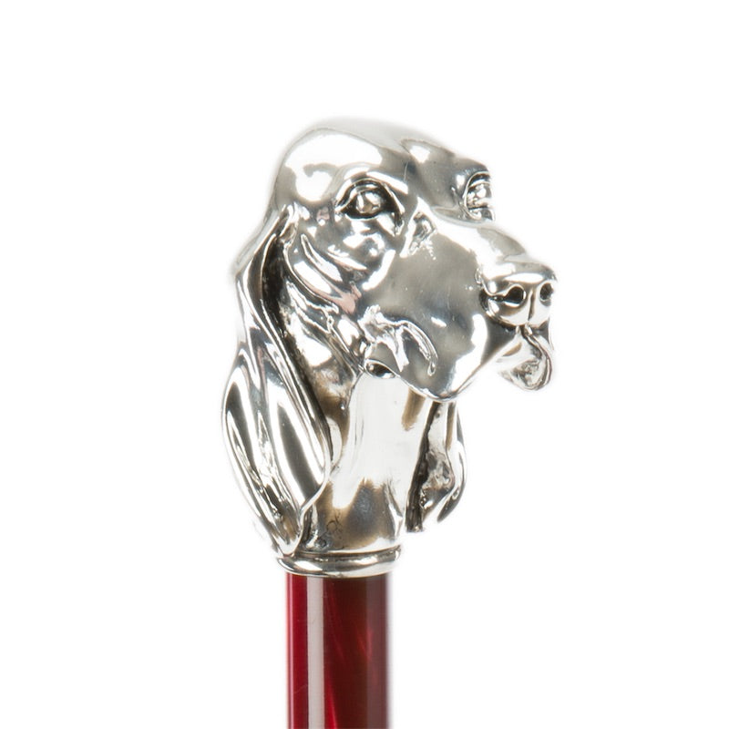 PASOTTI Red Umbrella with Silver Hound