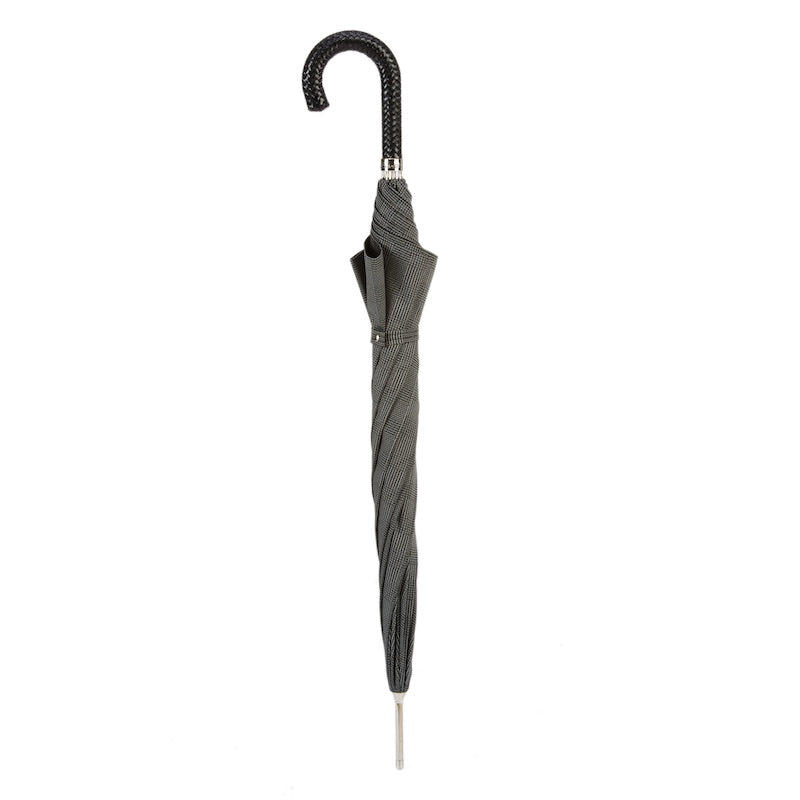PASOTTI Milford Umbrella with Braided Leather Handle