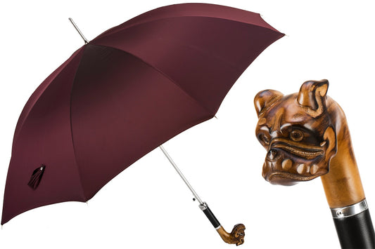 PASOTTI Hand Carved Bulldog Umbrella