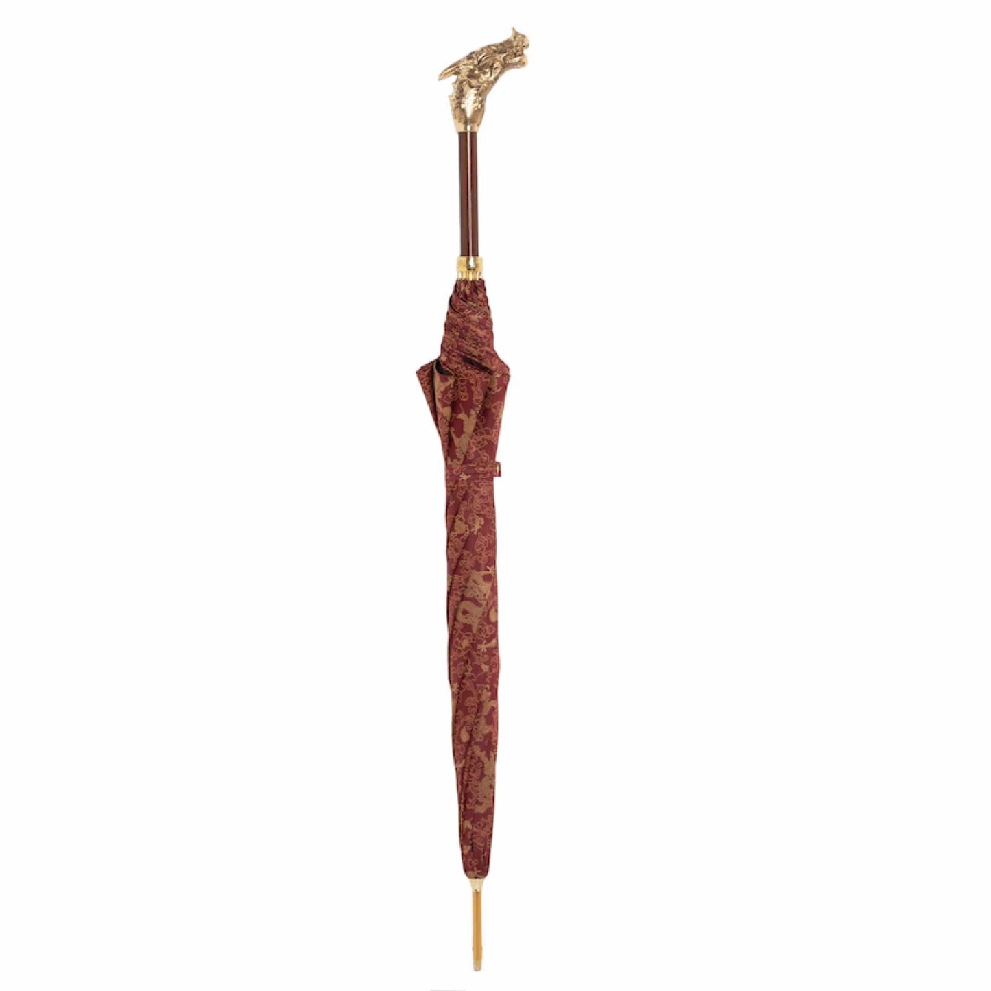 PASOTTI Golden Dragons Burgundy Umbrella