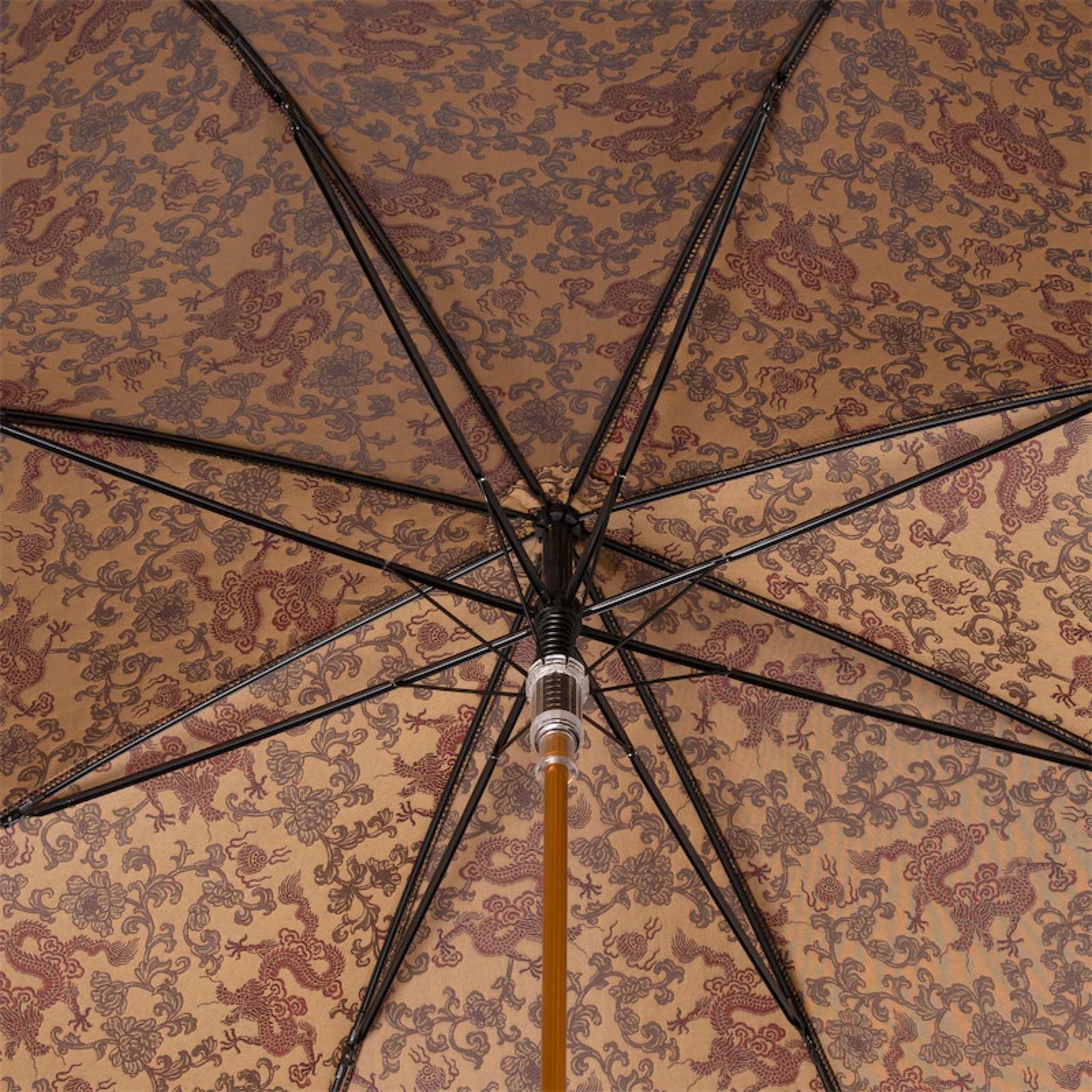 PASOTTI Golden Dragons Burgundy Umbrella