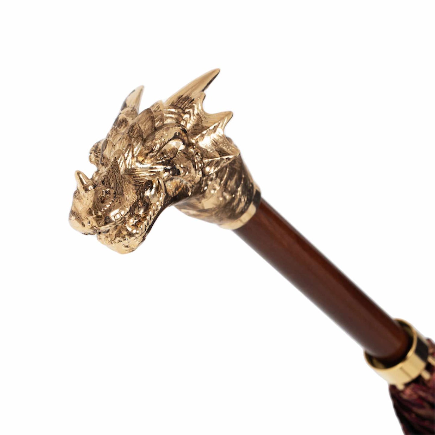PASOTTI Golden Dragons Burgundy Umbrella