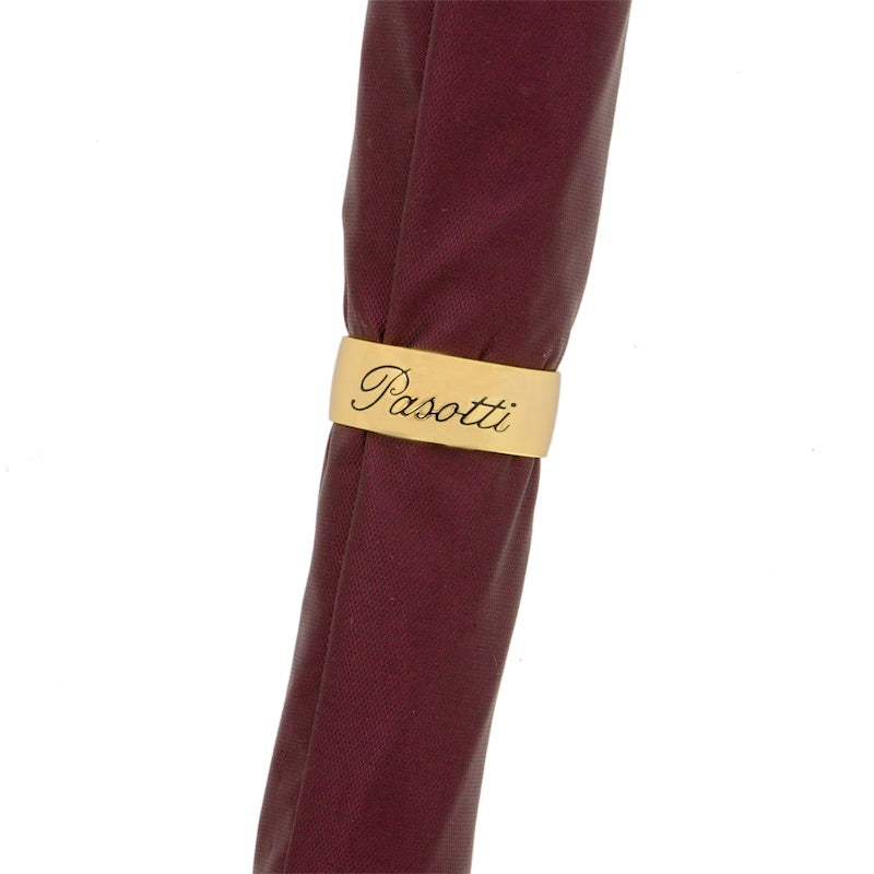 PASOTTI Burgundy Umbrella with Golden Dog