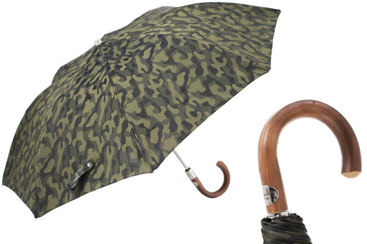 Pasotti Camouflage Folding Umbrella – Handmade Italian Luxury