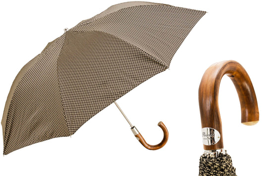 PASOTTI Pied de Poule Mens Folding Umbrella