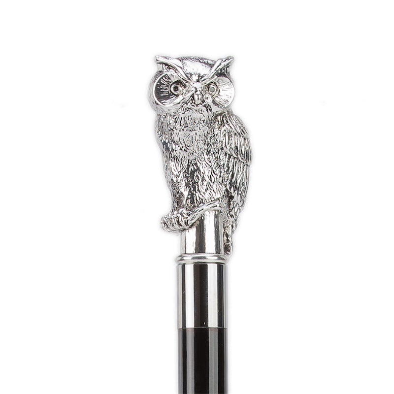 PASOTTI Silver Owl Folding Umbrella
