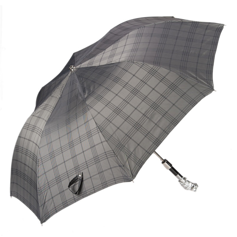 PASOTTI Silver Owl Folding Umbrella