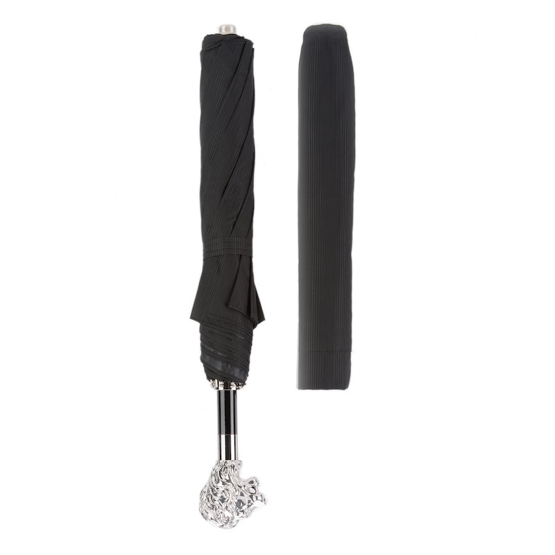 PASOTTI Silver Lion Folding Umbrella