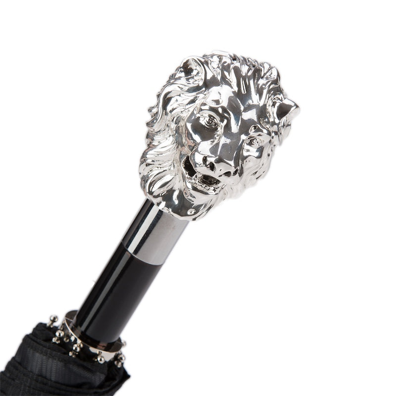 PASOTTI Silver Lion Folding Umbrella