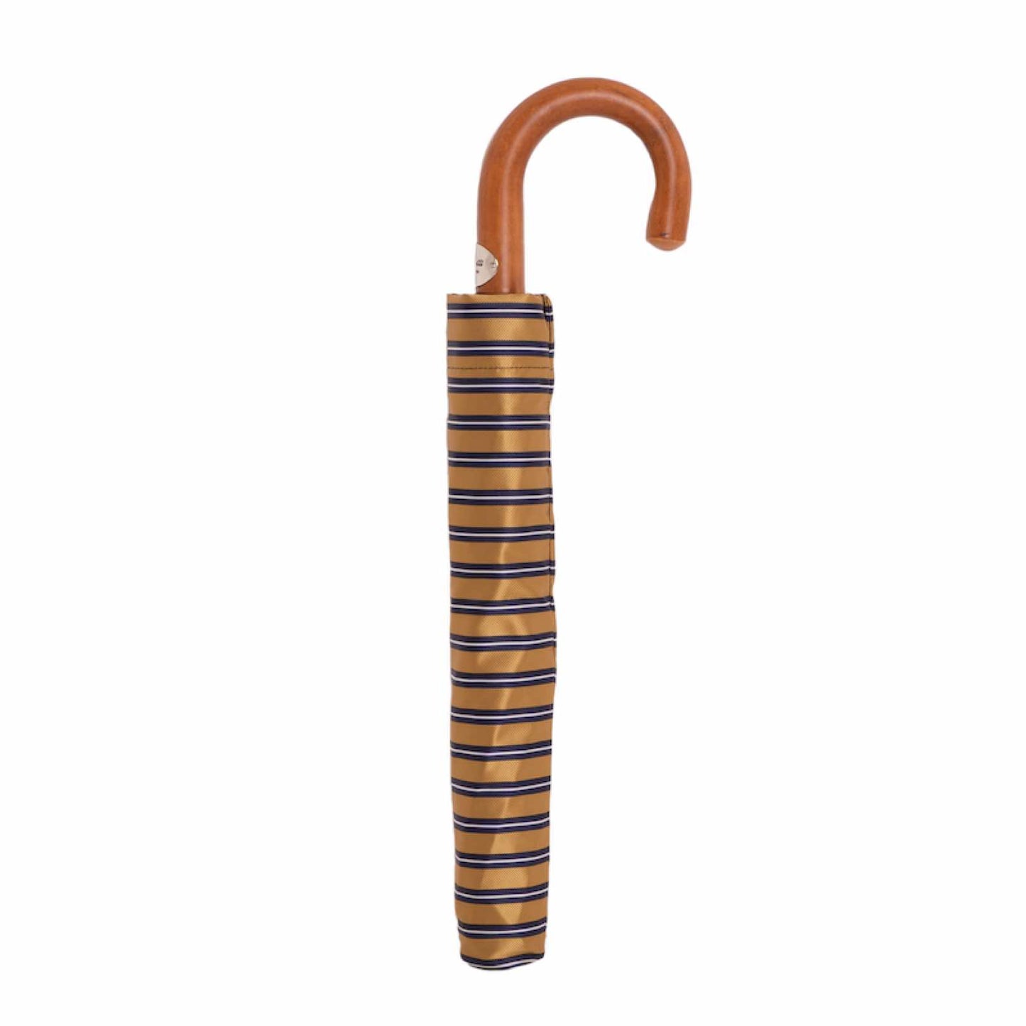 PASOTTI Striped Ocher Folding Umbrella