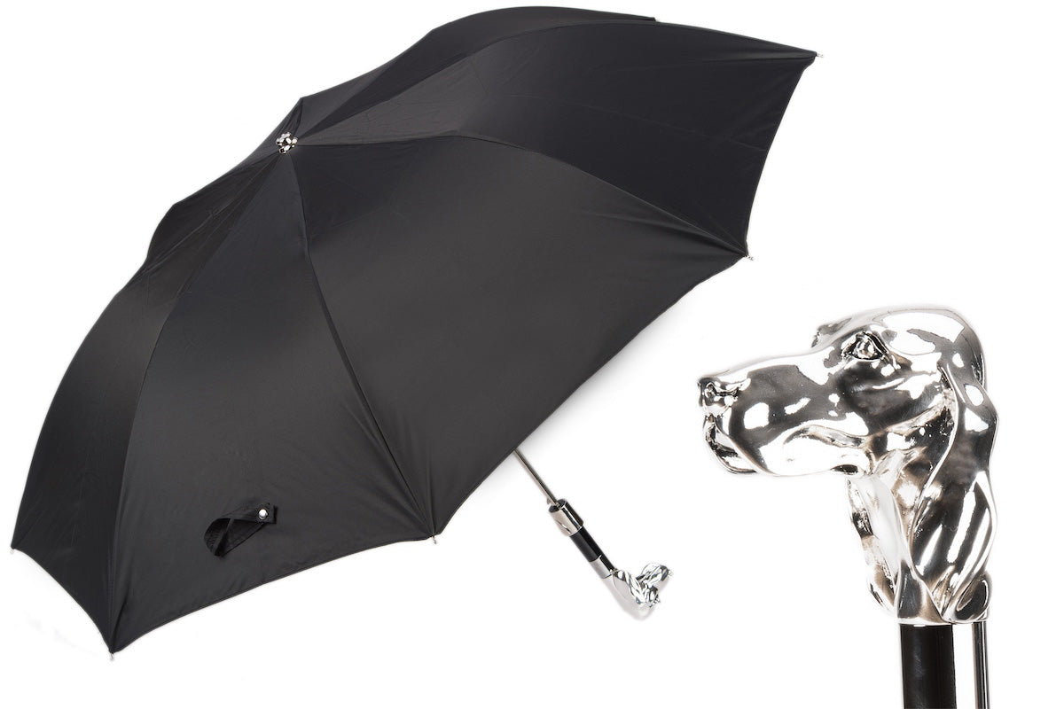 PASOTTI Silver Dog Folding Umbrella