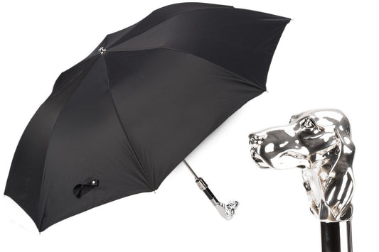 PASOTTI Silver Dog Folding Umbrella