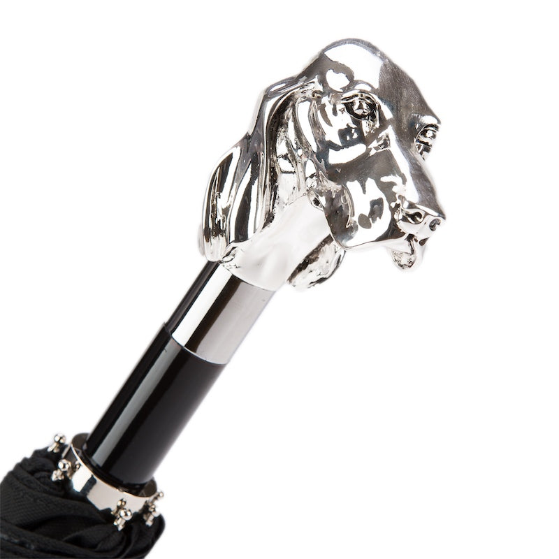 PASOTTI Silver Dog Folding Umbrella