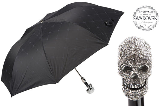 PASOTTI Swarovski® Skull Folding Umbrella