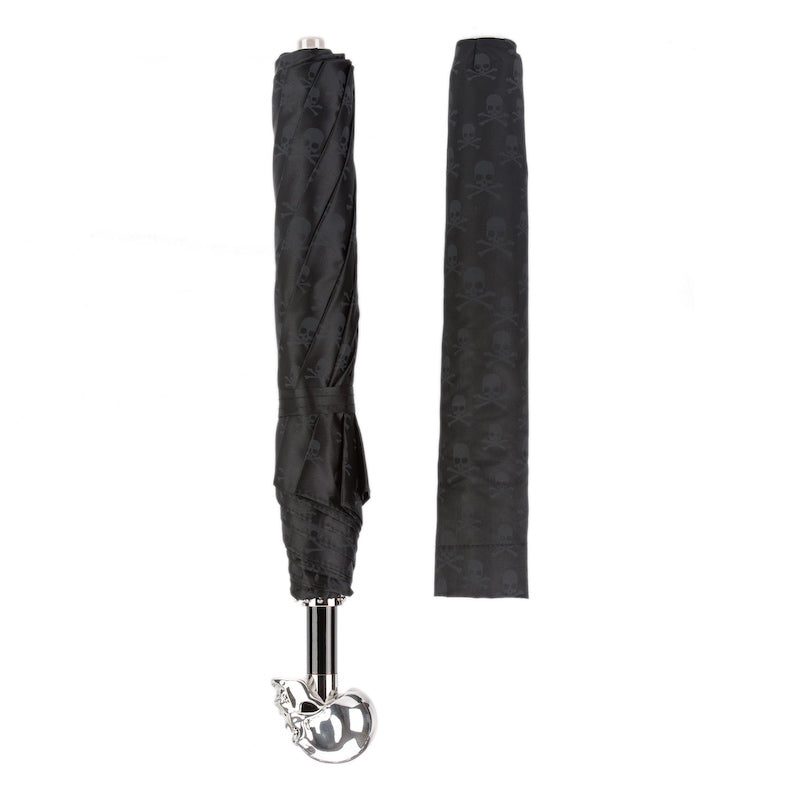 PASOTTI Skulls Print Silver Skull Umbrella
